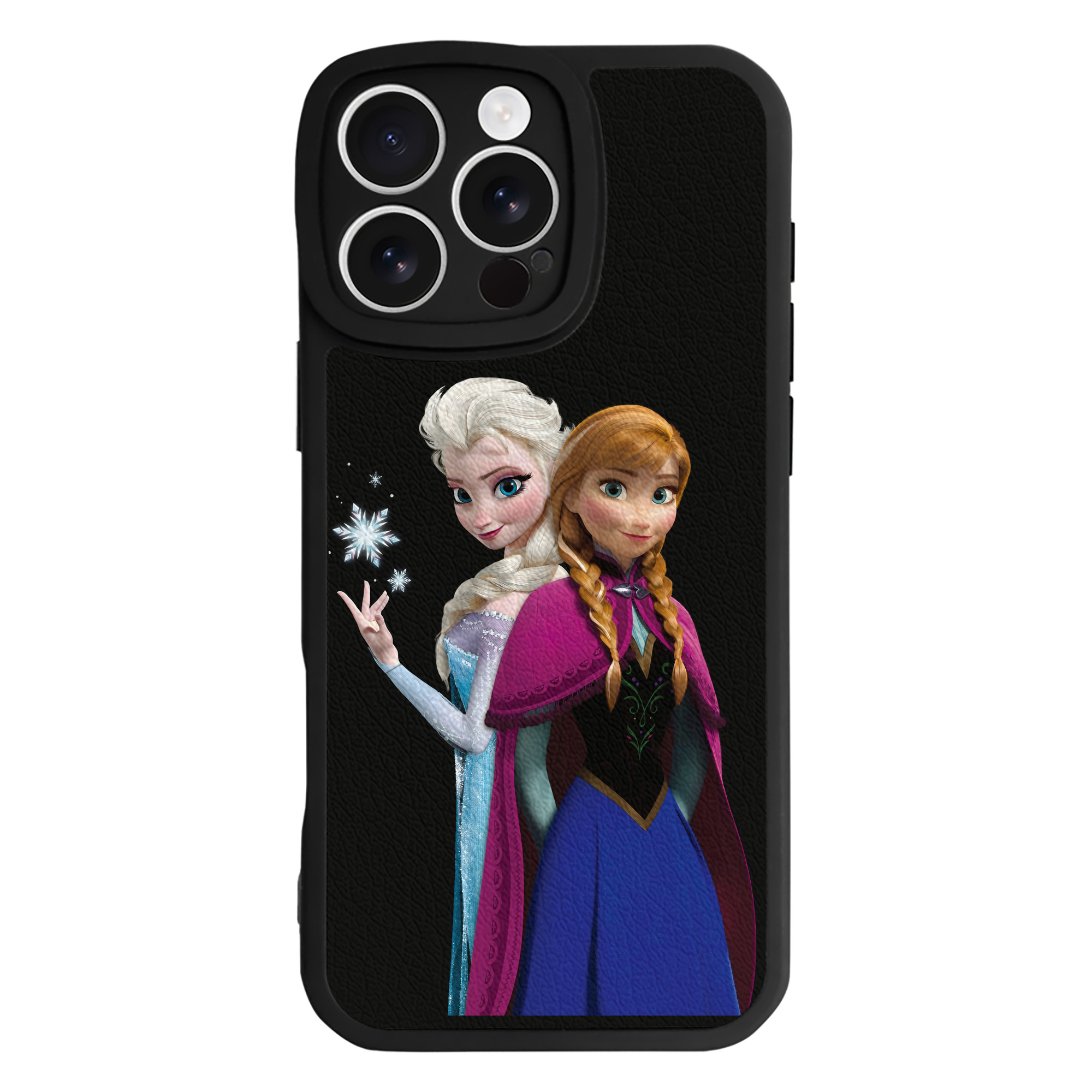（画像用） アナと雪の女王 アンナ エルサ Frozen Anna Elsa 【iPhone 16シリーズ対応】シリコンスマホケース（レザー調） 材質：シリコン